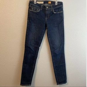 Pilcro and the Letterpress Mid Rise Dark Wash Skinny Jeans Size 25